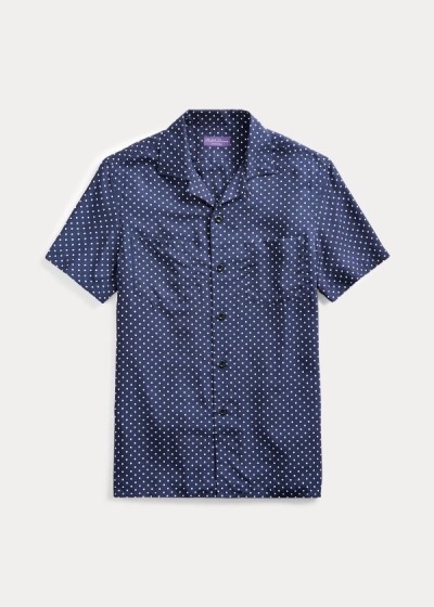 Camisa Ralph Lauren Hombre Azul Marino / Blancos - Polka-Dot-Print - LEKRC4572
